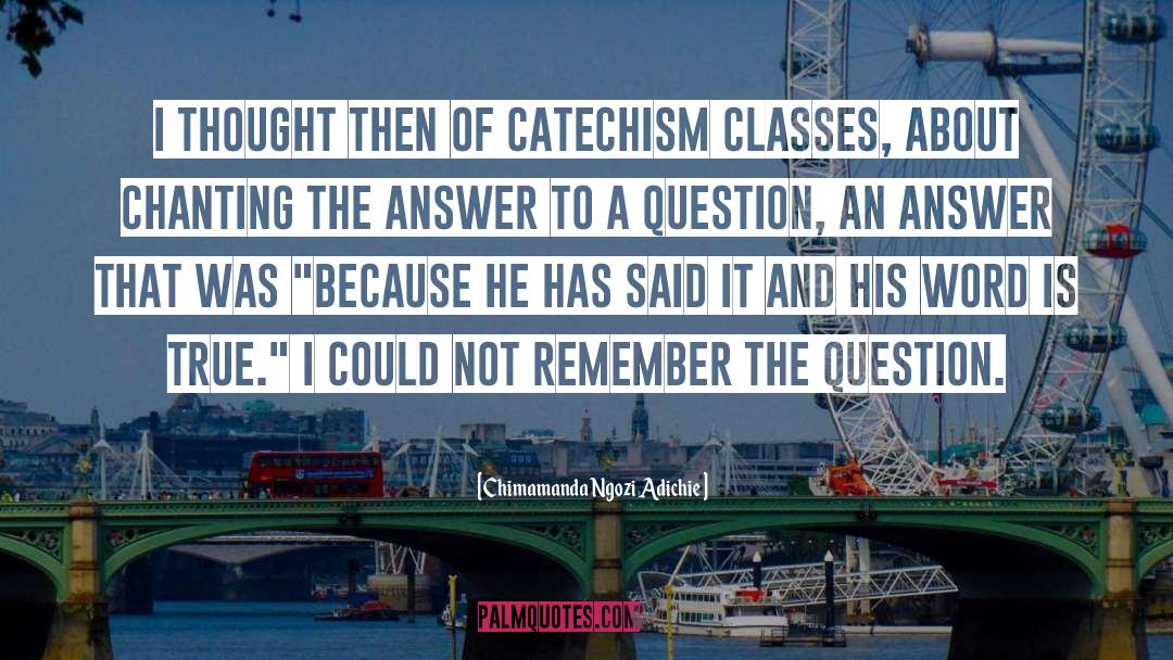 Catechism quotes by Chimamanda Ngozi Adichie