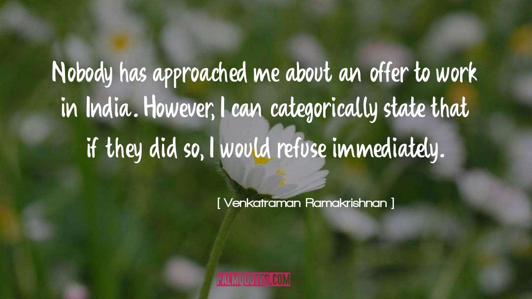 Categorically quotes by Venkatraman Ramakrishnan