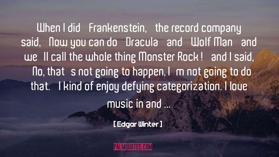 Categorization quotes by Edgar Winter