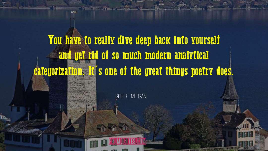 Categorization quotes by Robert Morgan