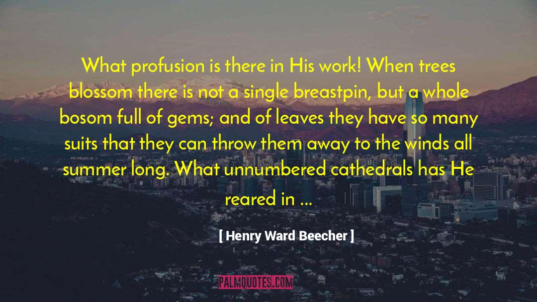 Cathedrals quotes by Henry Ward Beecher