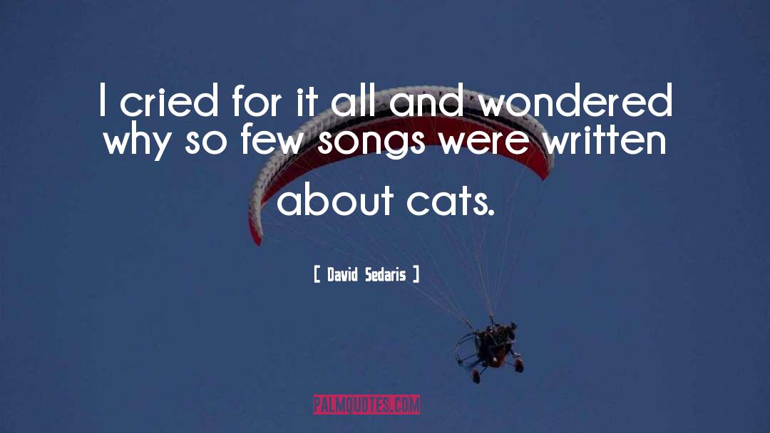 Cats quotes by David Sedaris