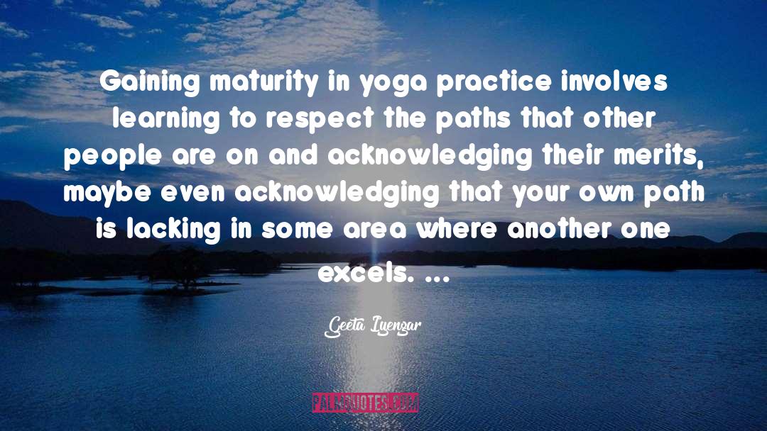 Caucasian Yoga quotes by Geeta Iyengar