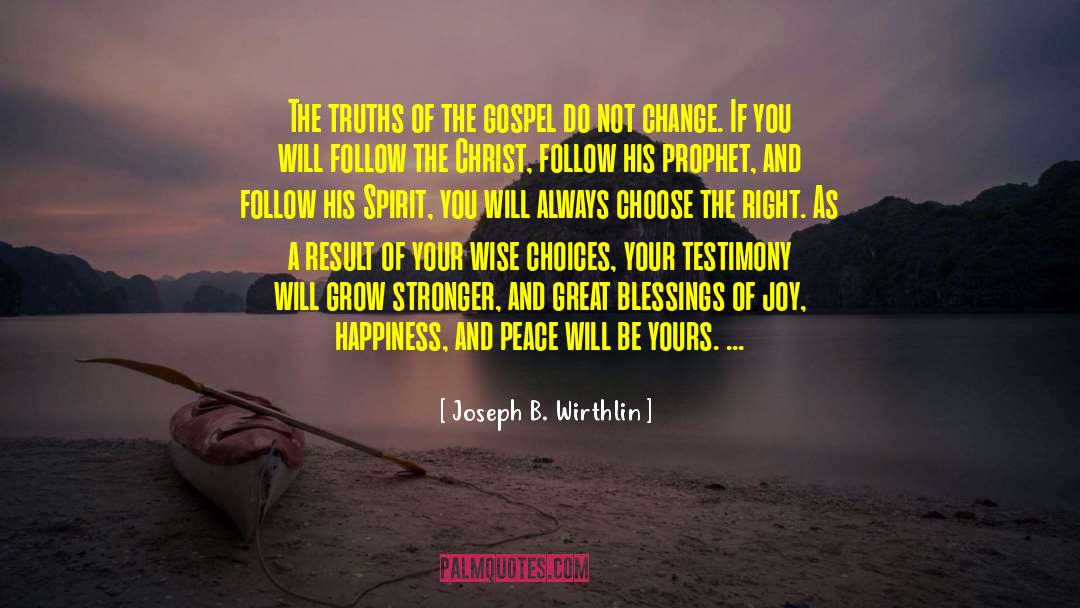 Cause Of Happiness quotes by Joseph B. Wirthlin