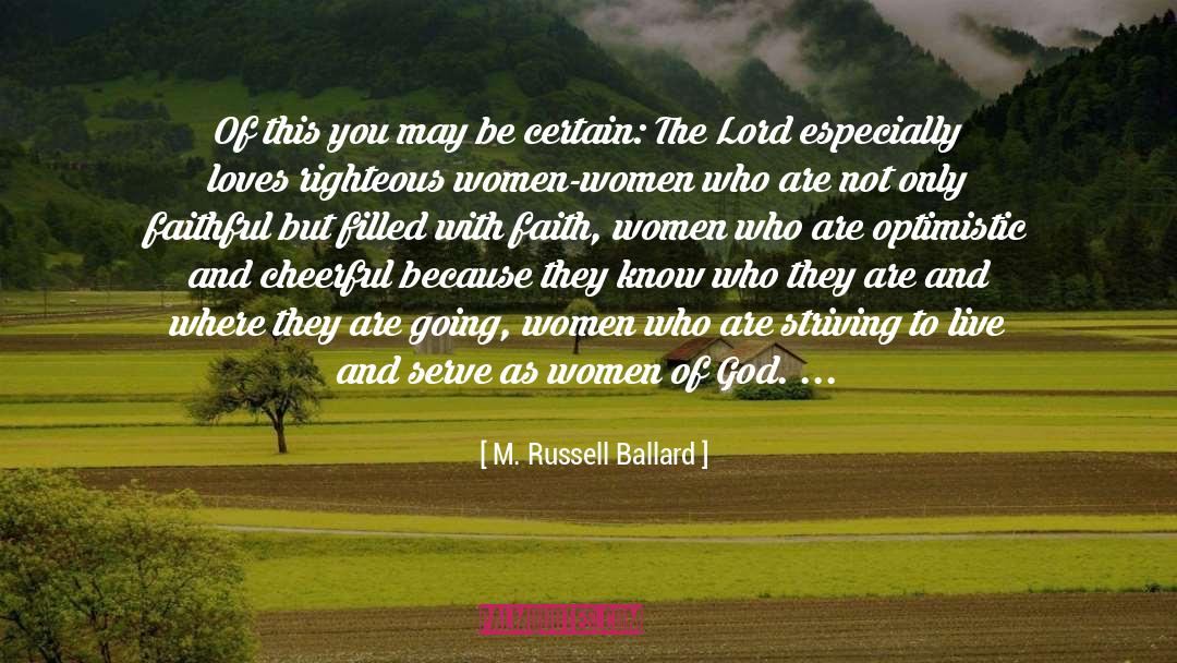 Cautiously Optimistic quotes by M. Russell Ballard
