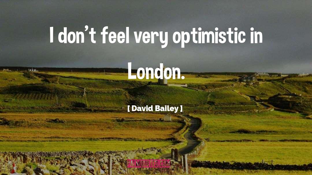 Cautiously Optimistic quotes by David Bailey