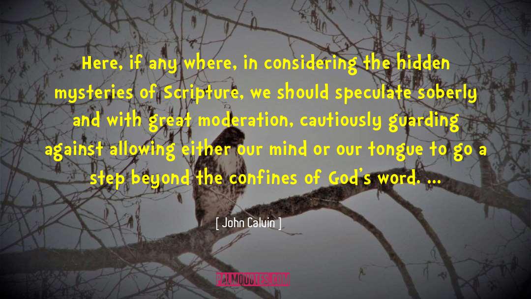 Cautiously quotes by John Calvin