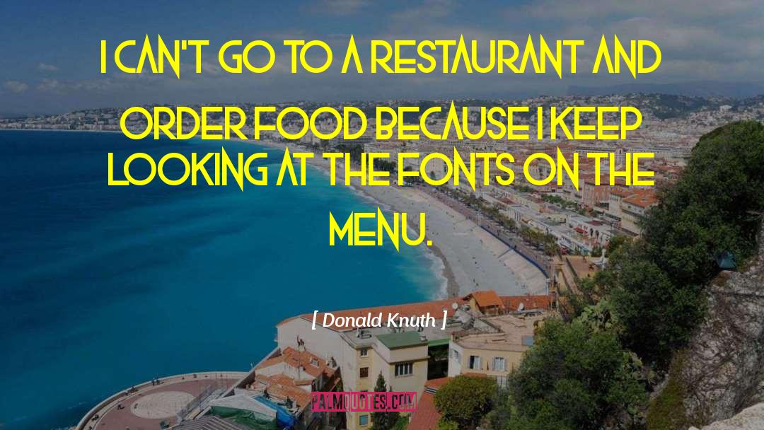 Cavallos Menu quotes by Donald Knuth