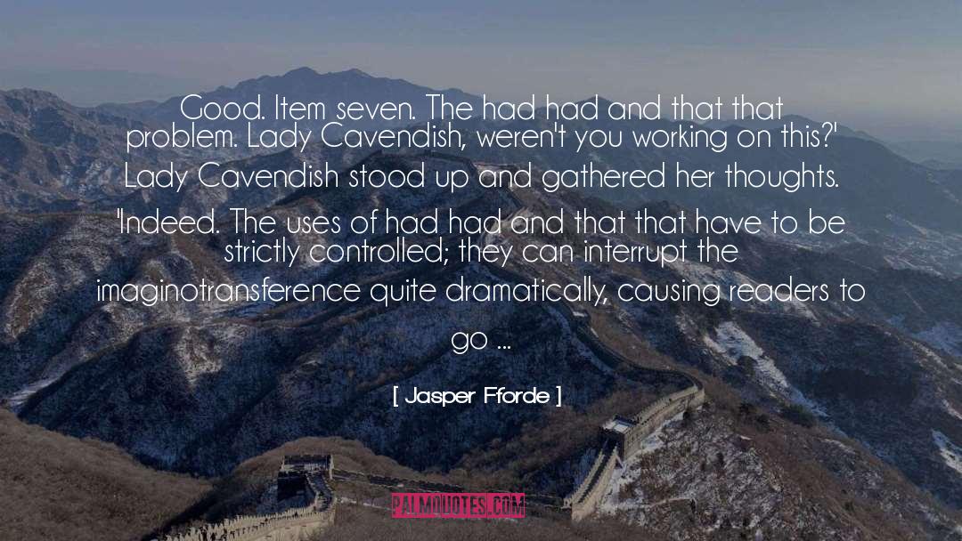 Cavendish quotes by Jasper Fforde