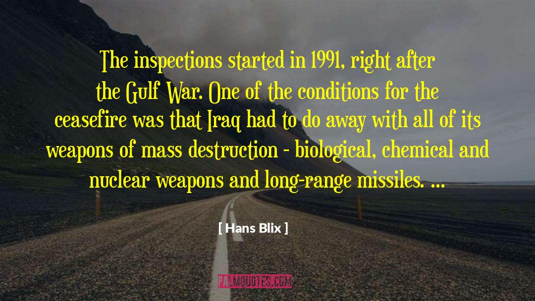 Ceasefire quotes by Hans Blix