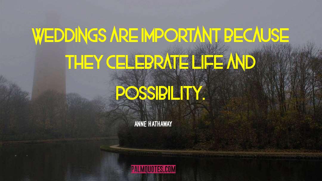 Celebrate Life quotes by Anne Hathaway