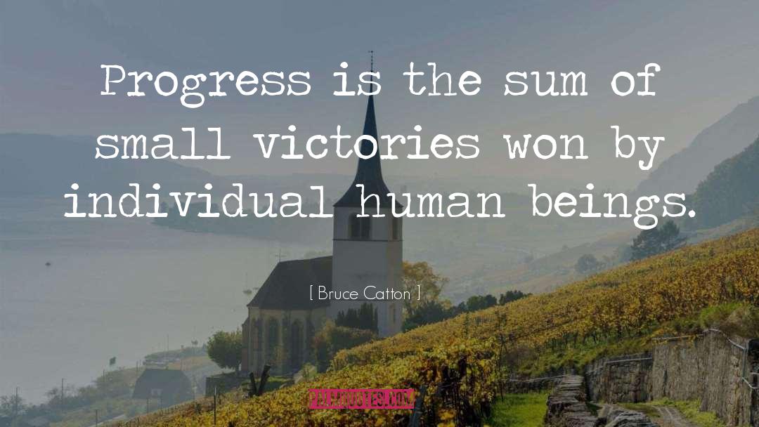 Celebrate Small Victories quotes by Bruce Catton