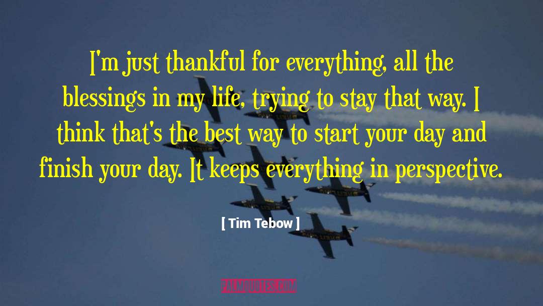 Celebrate Your Blessings quotes by Tim Tebow