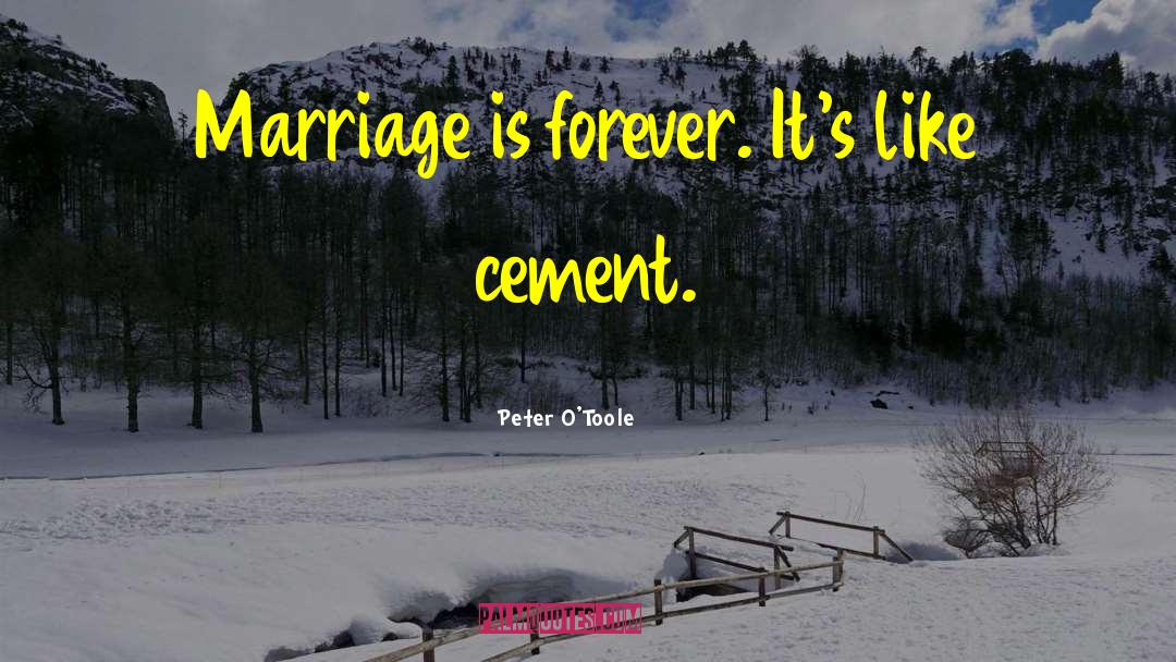 Cement quotes by Peter O'Toole