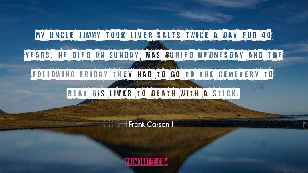 Cemetery Headstone quotes by Frank Carson