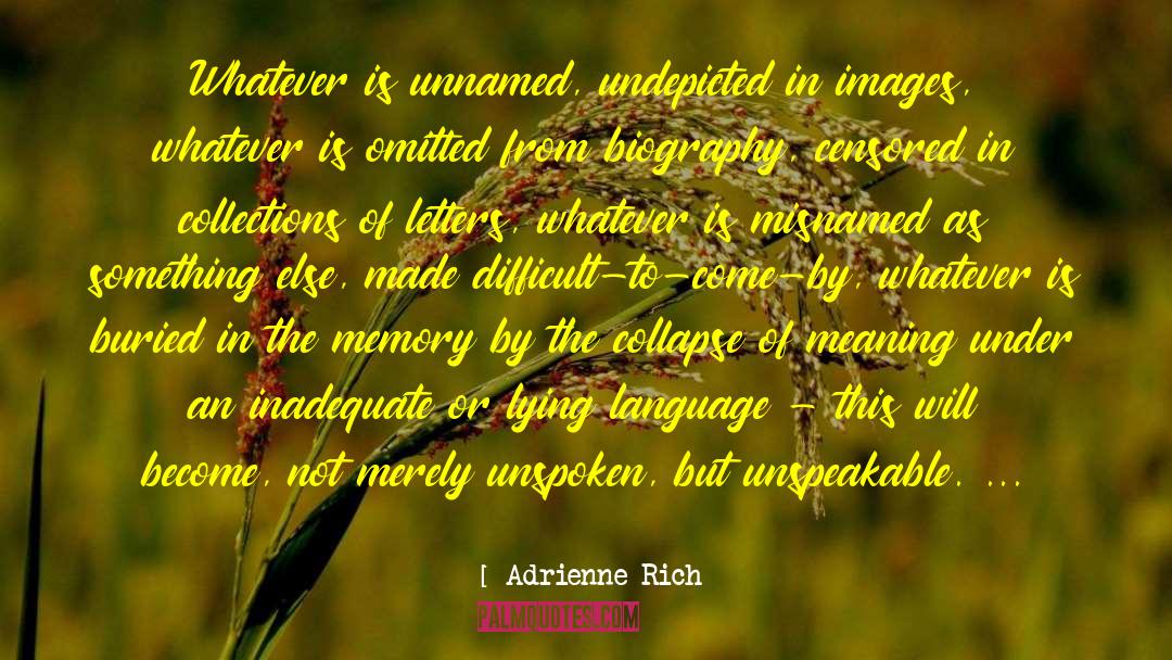 Censored quotes by Adrienne Rich