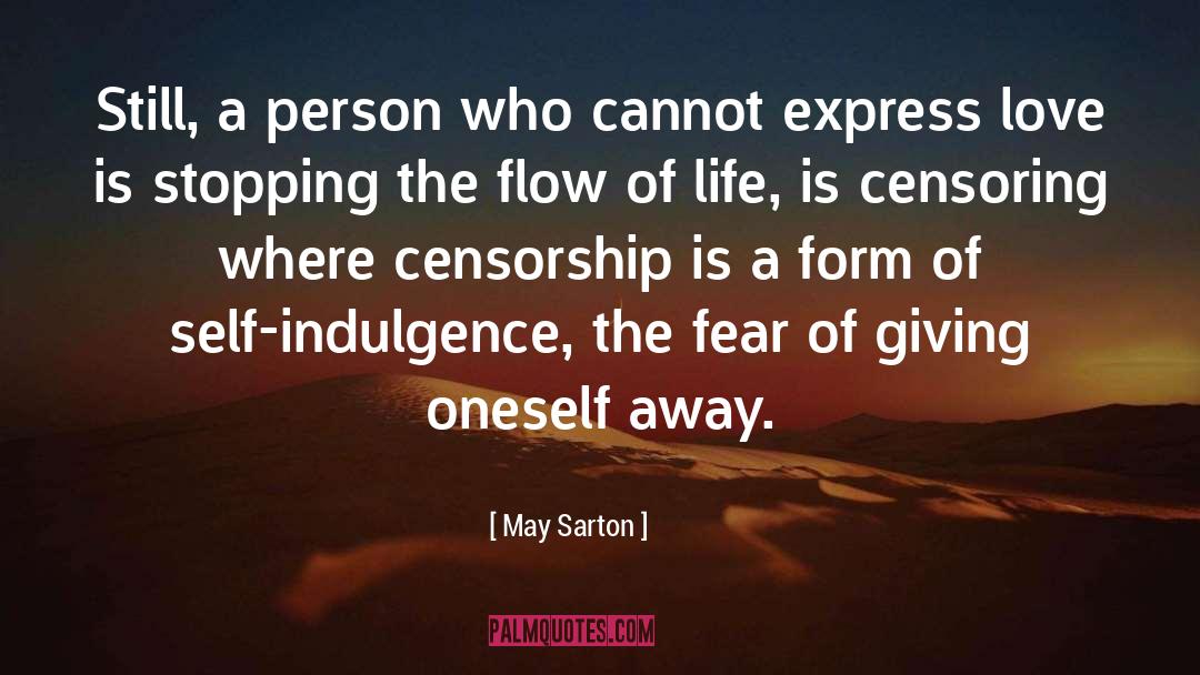 Censoring quotes by May Sarton