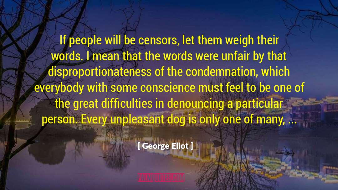 Censors quotes by George Eliot