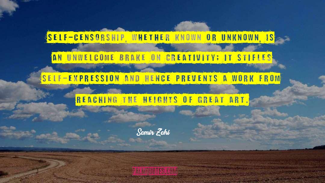 Censorship quotes by Semir Zeki