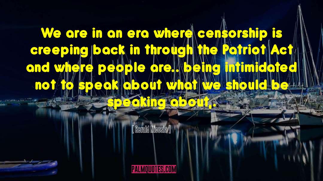 Censorship quotes by Gerald Nicosia