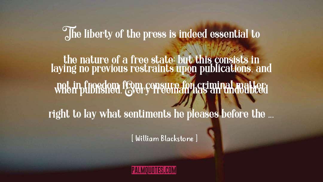 Censure quotes by William Blackstone