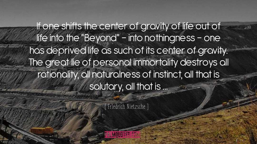 Center Of Gravity quotes by Friedrich Nietzsche