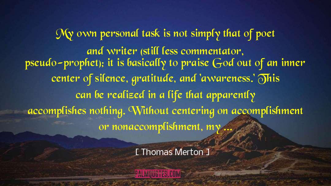 Centering quotes by Thomas Merton