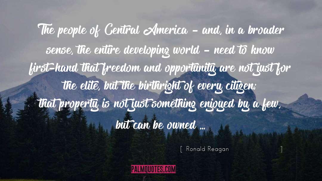Central America quotes by Ronald Reagan