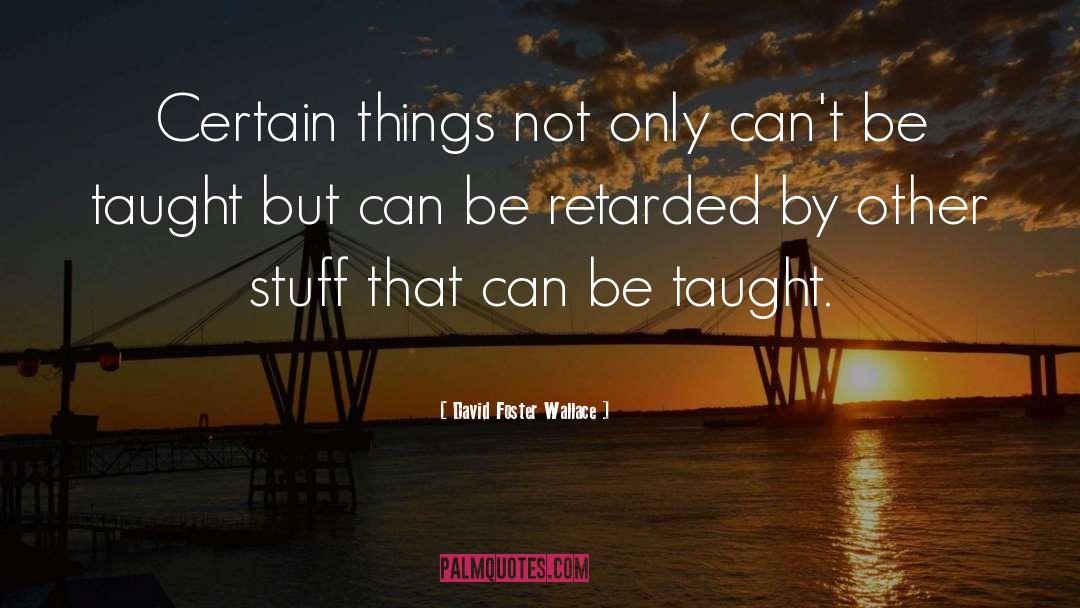 Certain Things quotes by David Foster Wallace