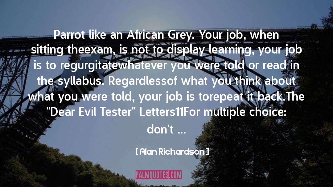 Certification quotes by Alan Richardson