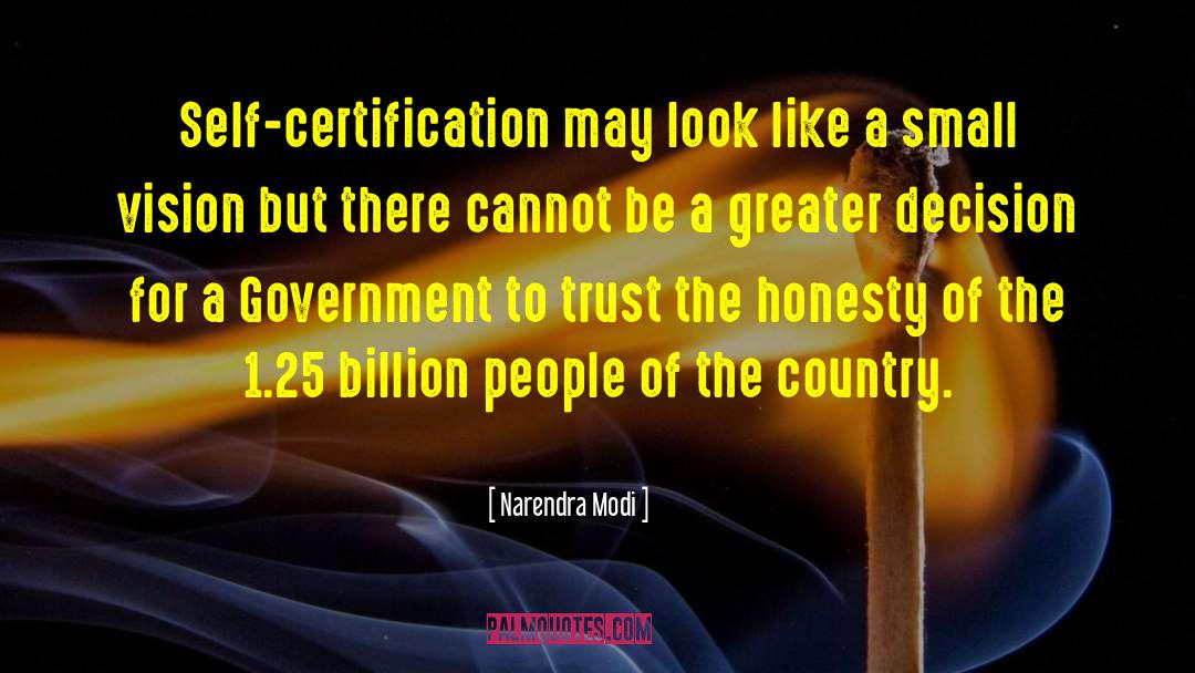 Certification quotes by Narendra Modi