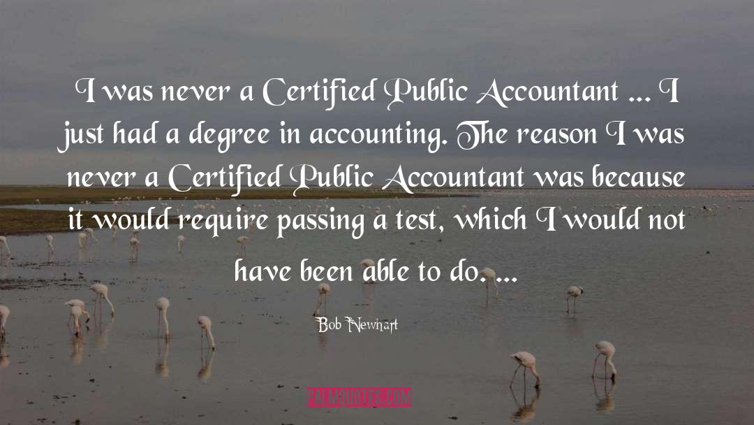 Certified Public Accountant quotes by Bob Newhart