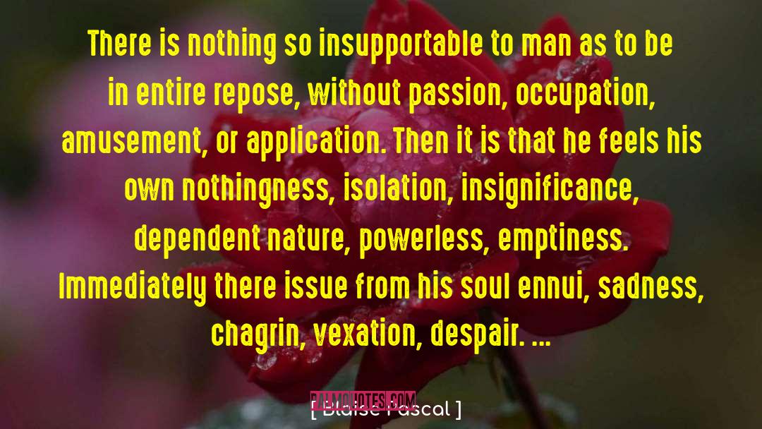 Chagrin quotes by Blaise Pascal