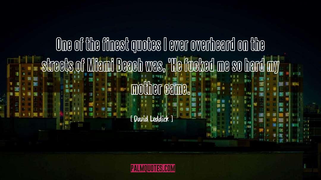 Chaguaceda Miami quotes by David Leddick