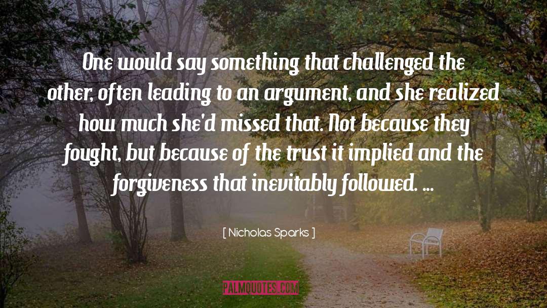 Challenged quotes by Nicholas Sparks