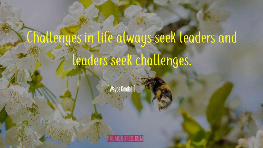 Challenges In Life quotes by Wayde Goodall