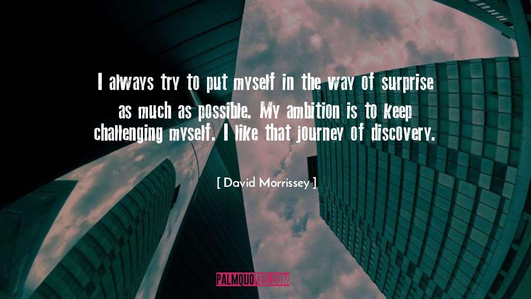 Challenging Myself quotes by David Morrissey