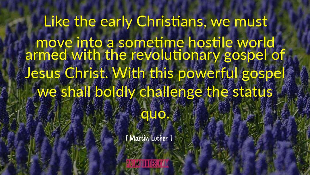 Challenging The Status Quo quotes by Martin Luther