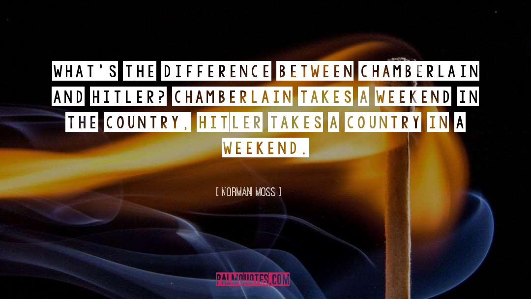 Chamberlain quotes by Norman Moss