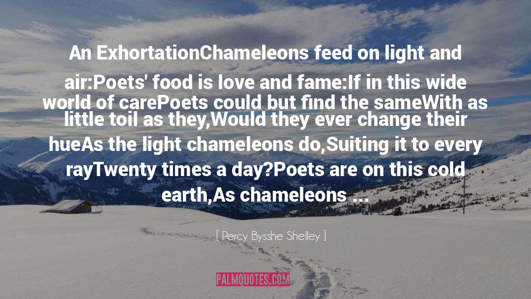 Chameleons quotes by Percy Bysshe Shelley