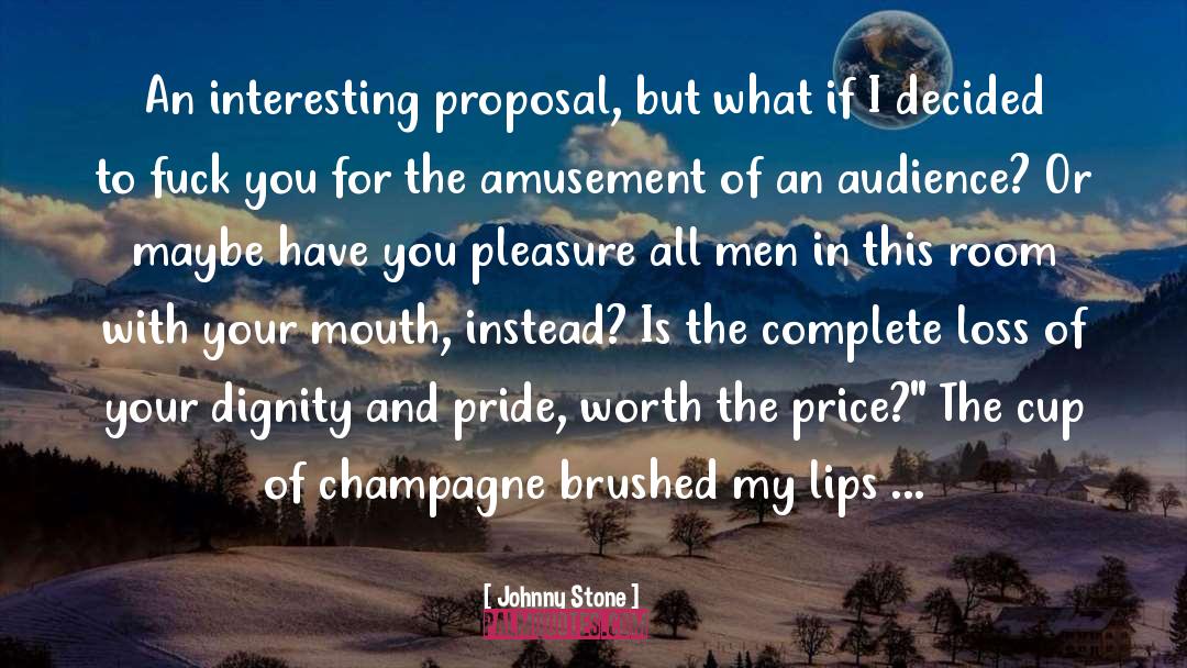 Champagne Drinking quotes by Johnny Stone