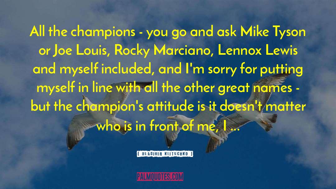 Champions quotes by Wladimir Klitschko