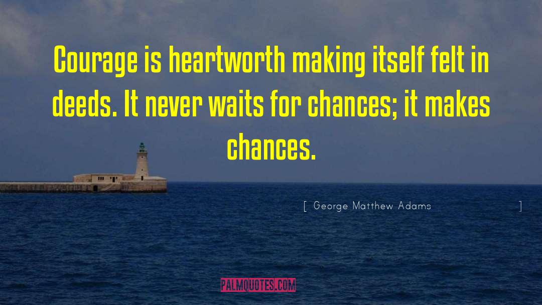 Chance Encounters quotes by George Matthew Adams