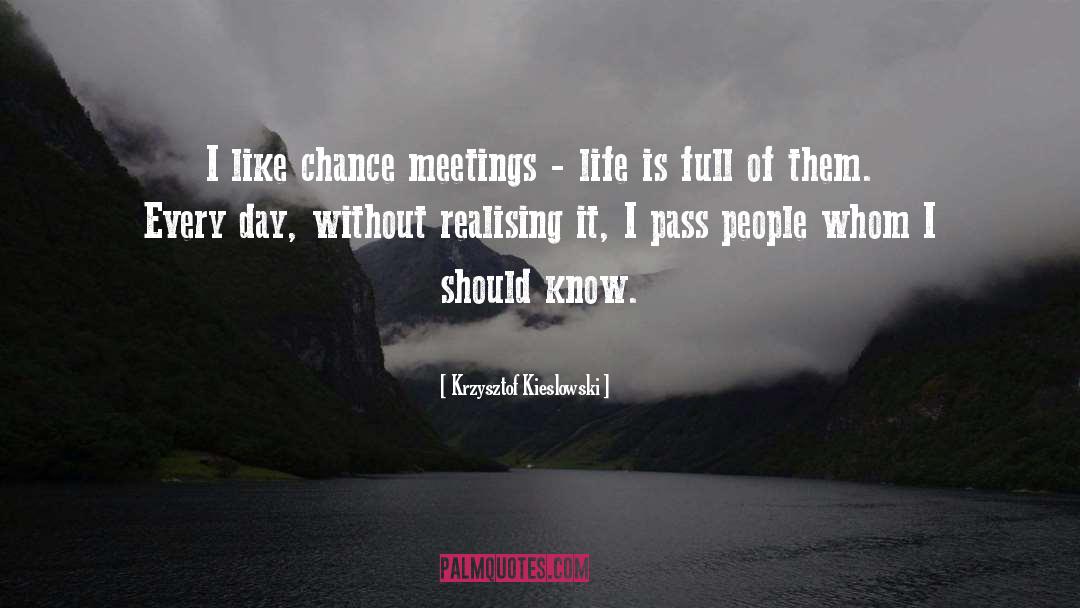 Chance Meeting quotes by Krzysztof Kieslowski