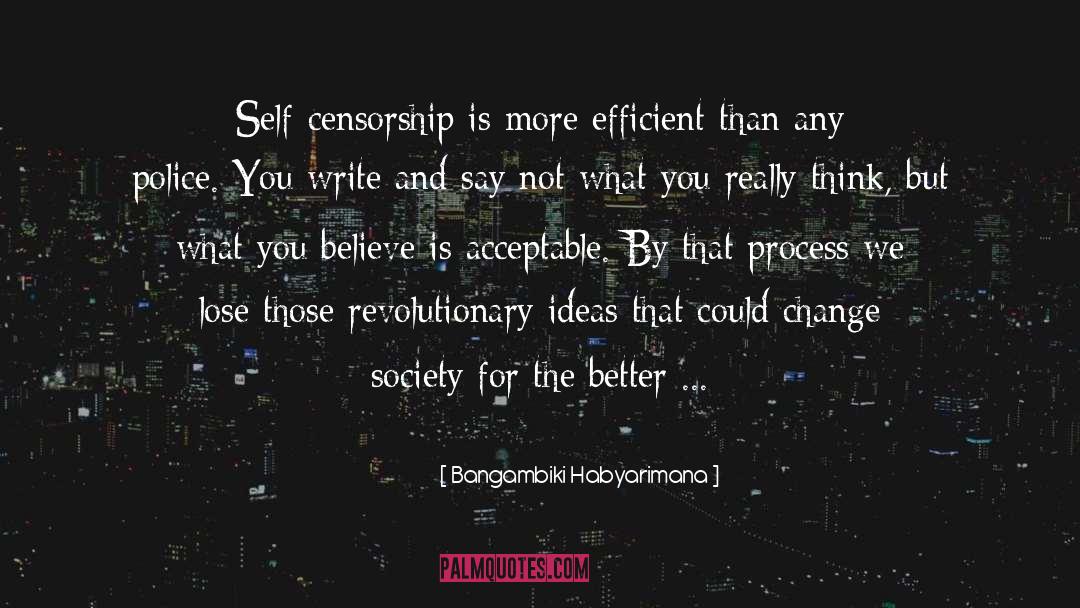 Change Society quotes by Bangambiki Habyarimana