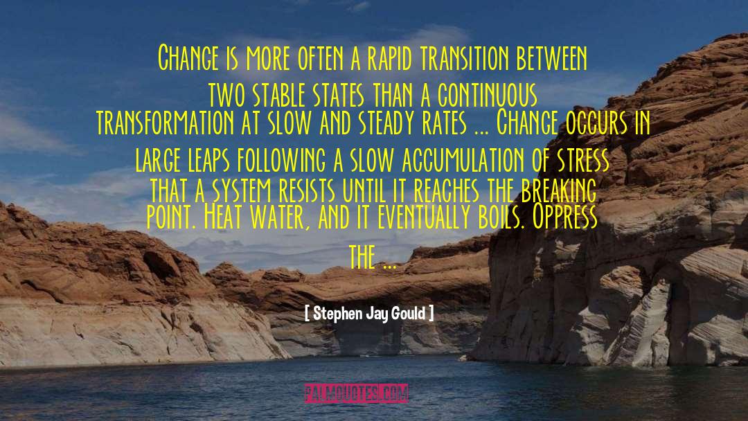 Change Transition quotes by Stephen Jay Gould