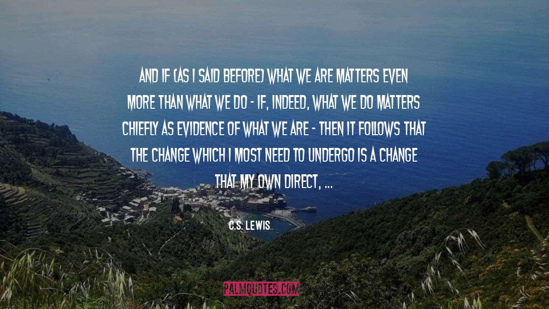 Change Which quotes by C.S. Lewis