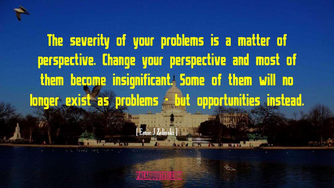 Change Your Perspective quotes by Ernie J Zelinski