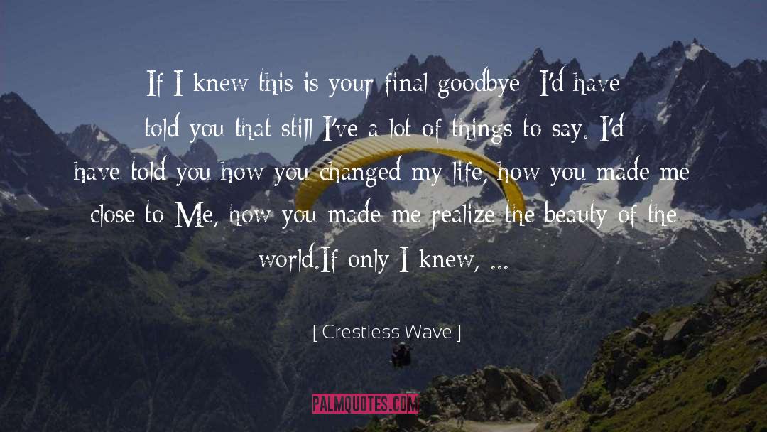 Changed My Life quotes by Crestless Wave