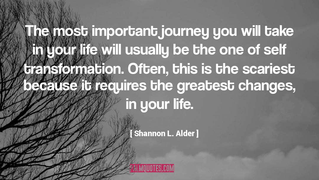 Changes In Your Life quotes by Shannon L. Alder